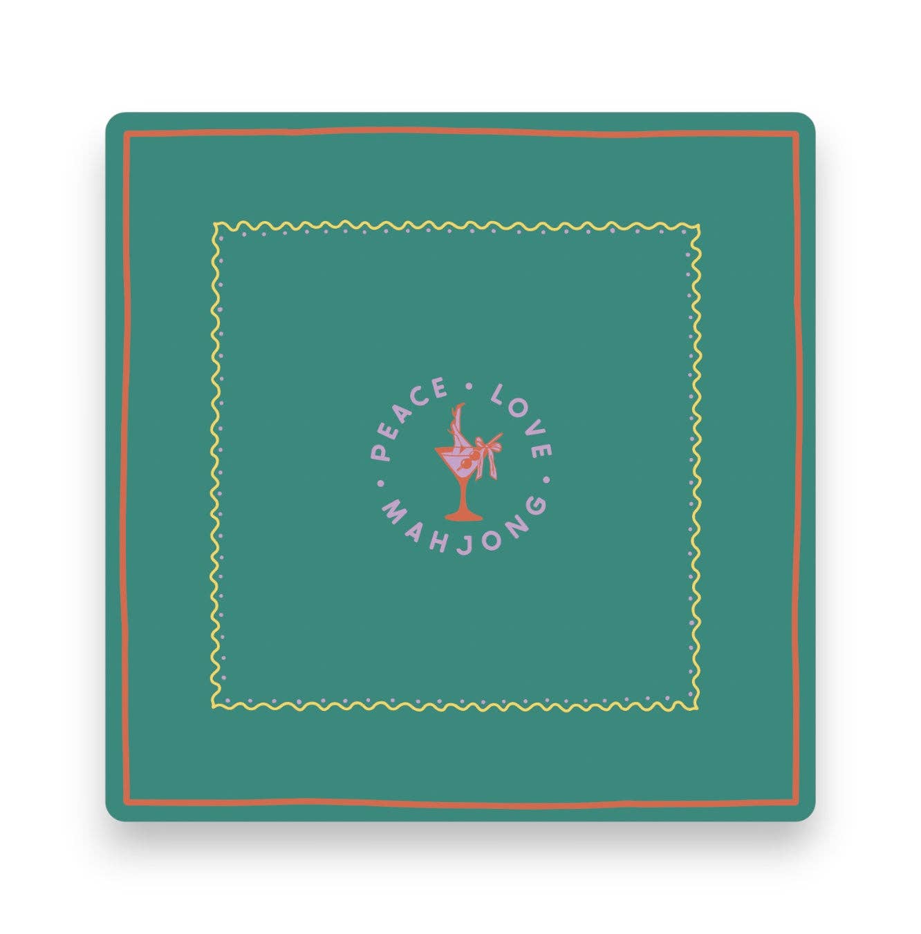 Peace Love Mahjong Mat | Pink Lover Era