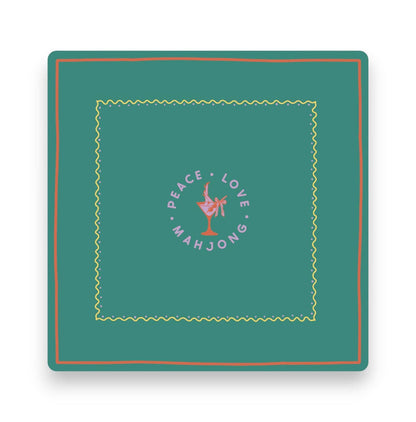 Peace Love Mahjong Mats |  Chartreuse Cherries