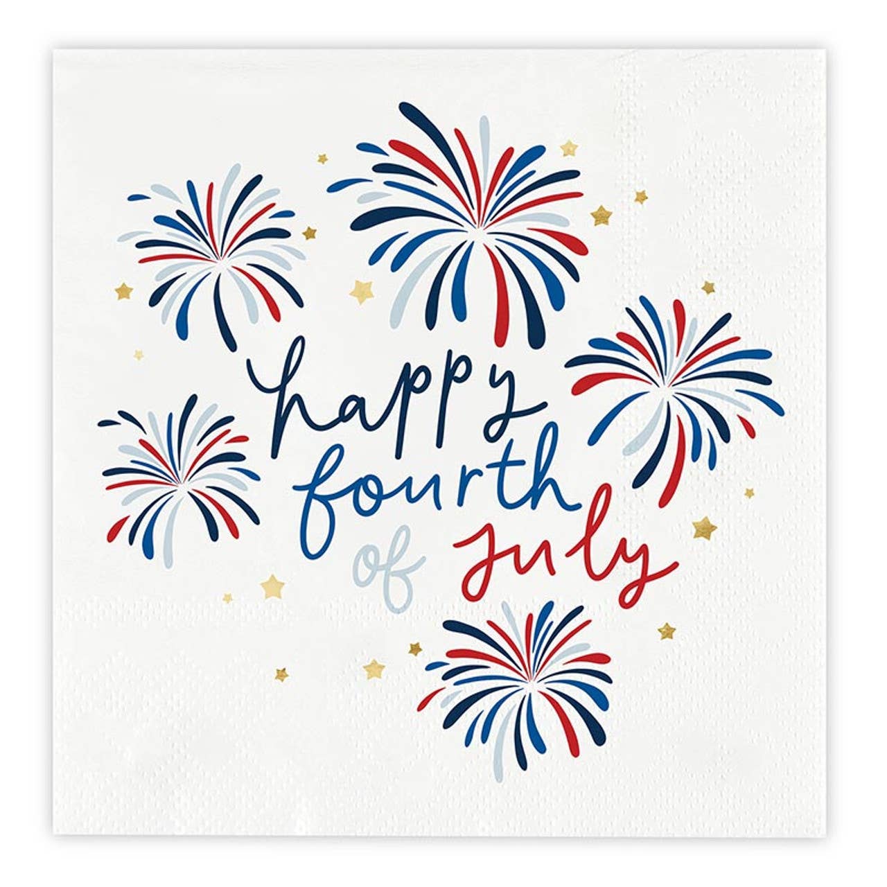 Happy 4th of July Paper Cocktail Napkin