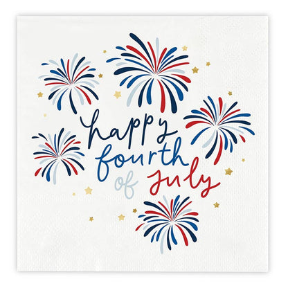 Happy 4th of July Paper Cocktail Napkin