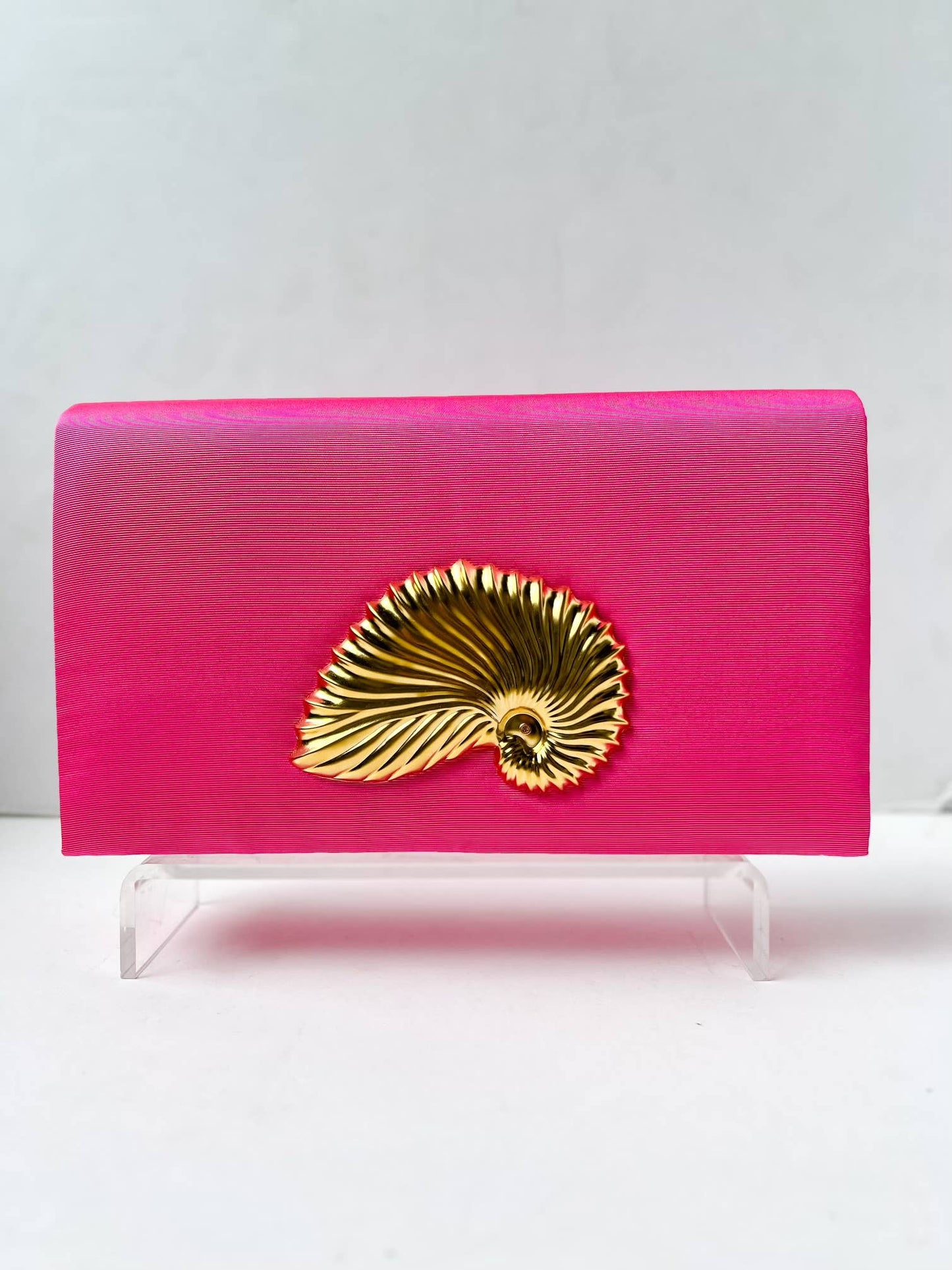 Lisi Lerch Gold Bow Pink Jillian Clutch