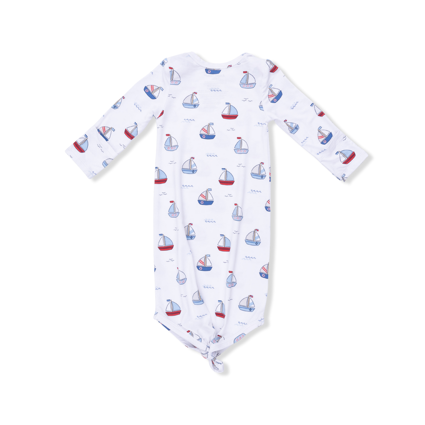 Angel Dear Bubbly Sailboats | Blue Knotted Gown and Hat