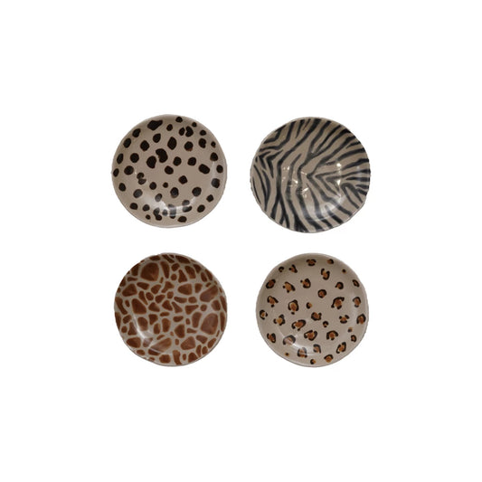 Animal Print Stoneware Dish