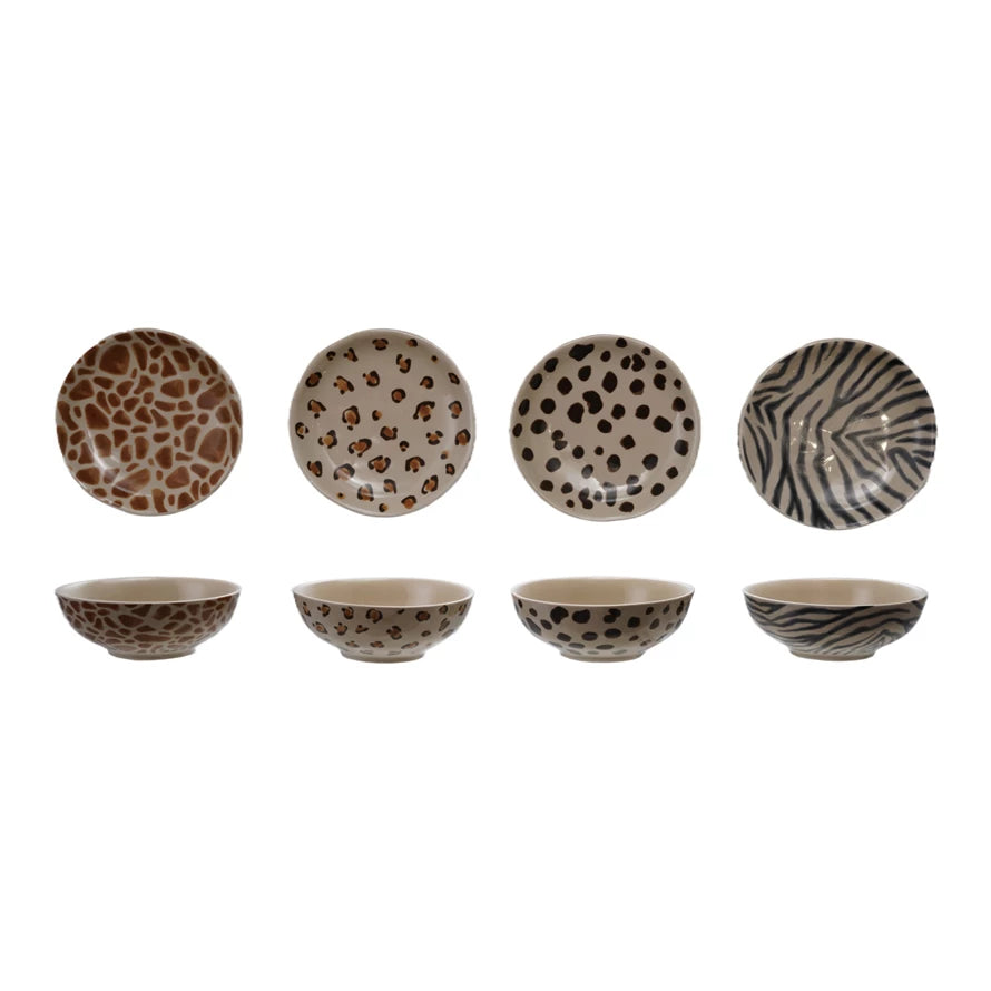 Animal Print Stoneware Bowl