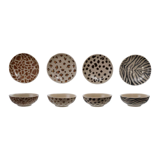 Animal Print Stoneware Bowl