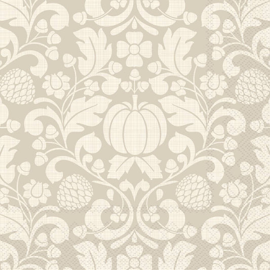 Francis Cream Fall Paper Cocktail Napkin