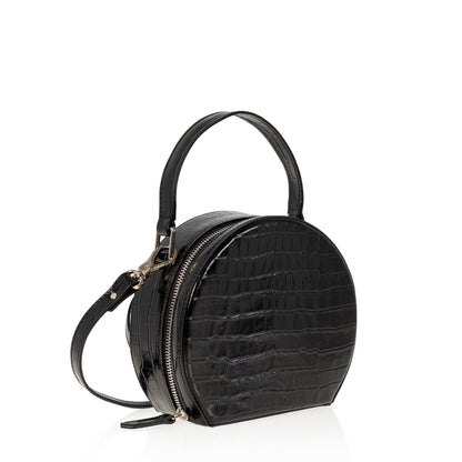 Joanna Maxham: Luxury Designer Handbags - The Hatter Bag  (Black Croco)