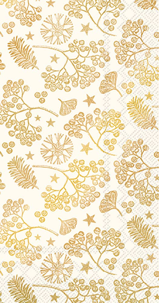 Gold Bright Winter Branches Paper Guest Towels