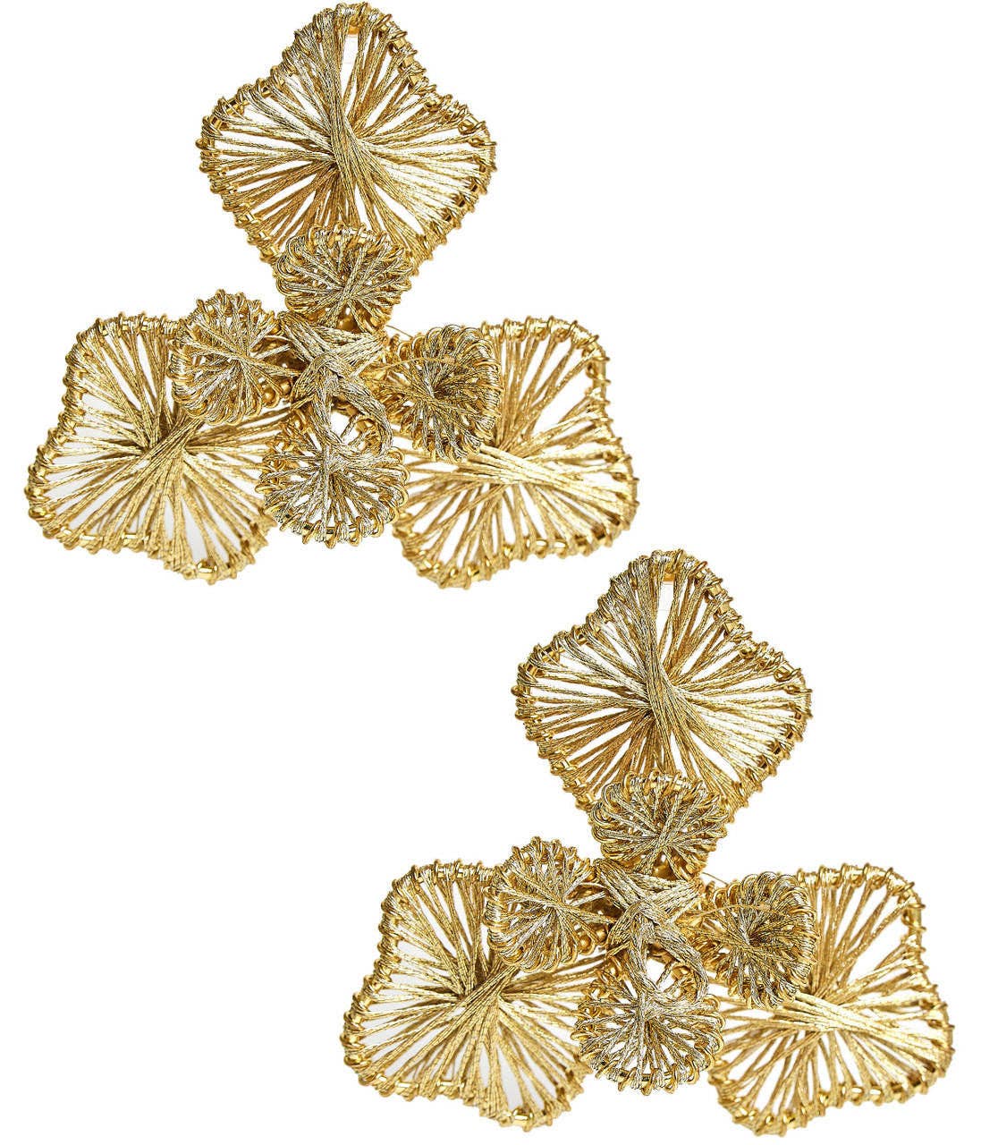 Lisi Lerch Kaia Natural Raffia Flower Earring