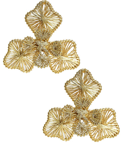 Lisi Lerch Kaia Natural Raffia Flower Earring