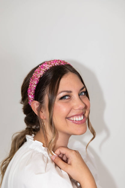 Pink Glitter Headband