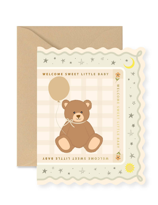 Ginger P. Designs Welcome Bear Greeting Card | Baby