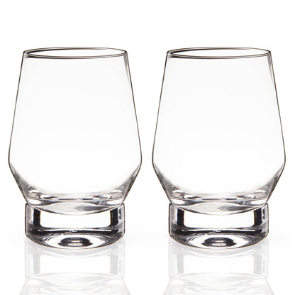 Heavy Base Crystal Whiskey Glasses