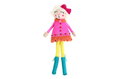 French Knot Lulu Lamb Doll Friend