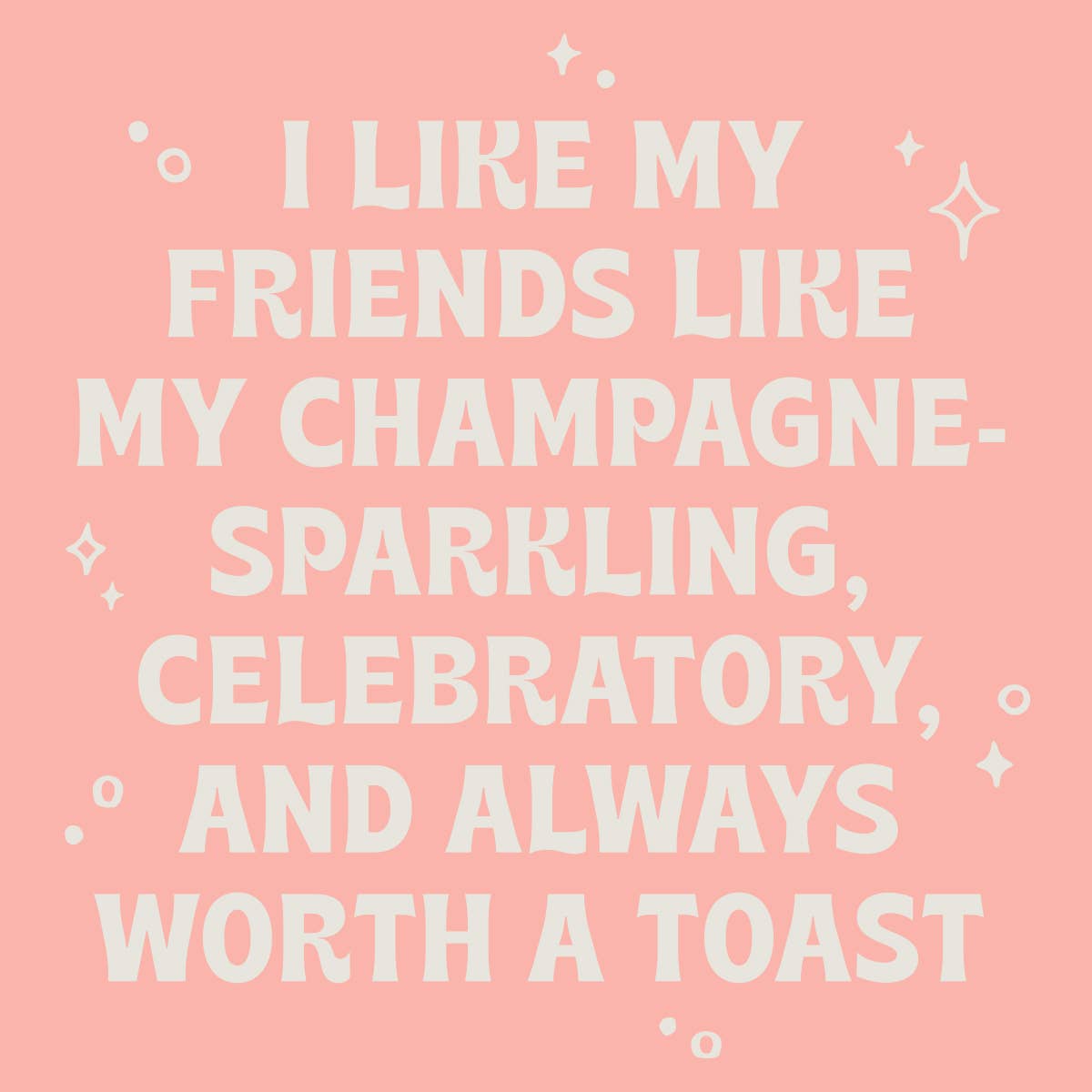 Friends Like Champagne Paper Cocktail Napkin