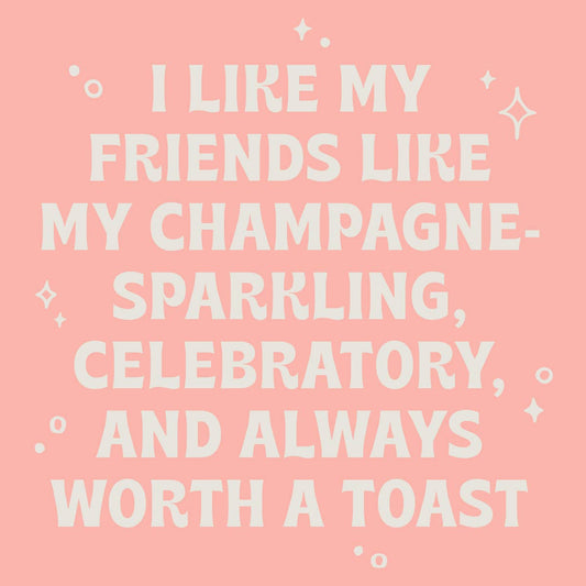 Friends Like Champagne Paper Cocktail Napkin