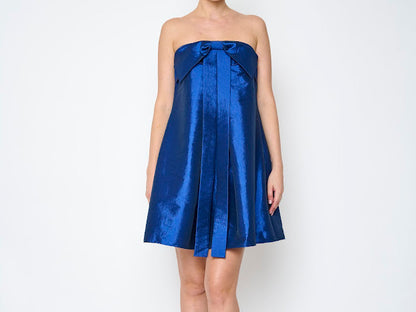 Flora Bea Strober Dress | Navy Taffeta