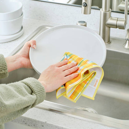 Lemon Plaid All Purpose Microfiber Towel Set
