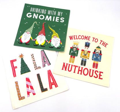 Welcome To The Nuthouse Paper Cocktail Napkins