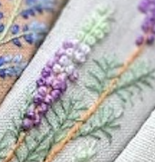 Spring Floral Embroidered Headband Hydrangea - Pale Pink
