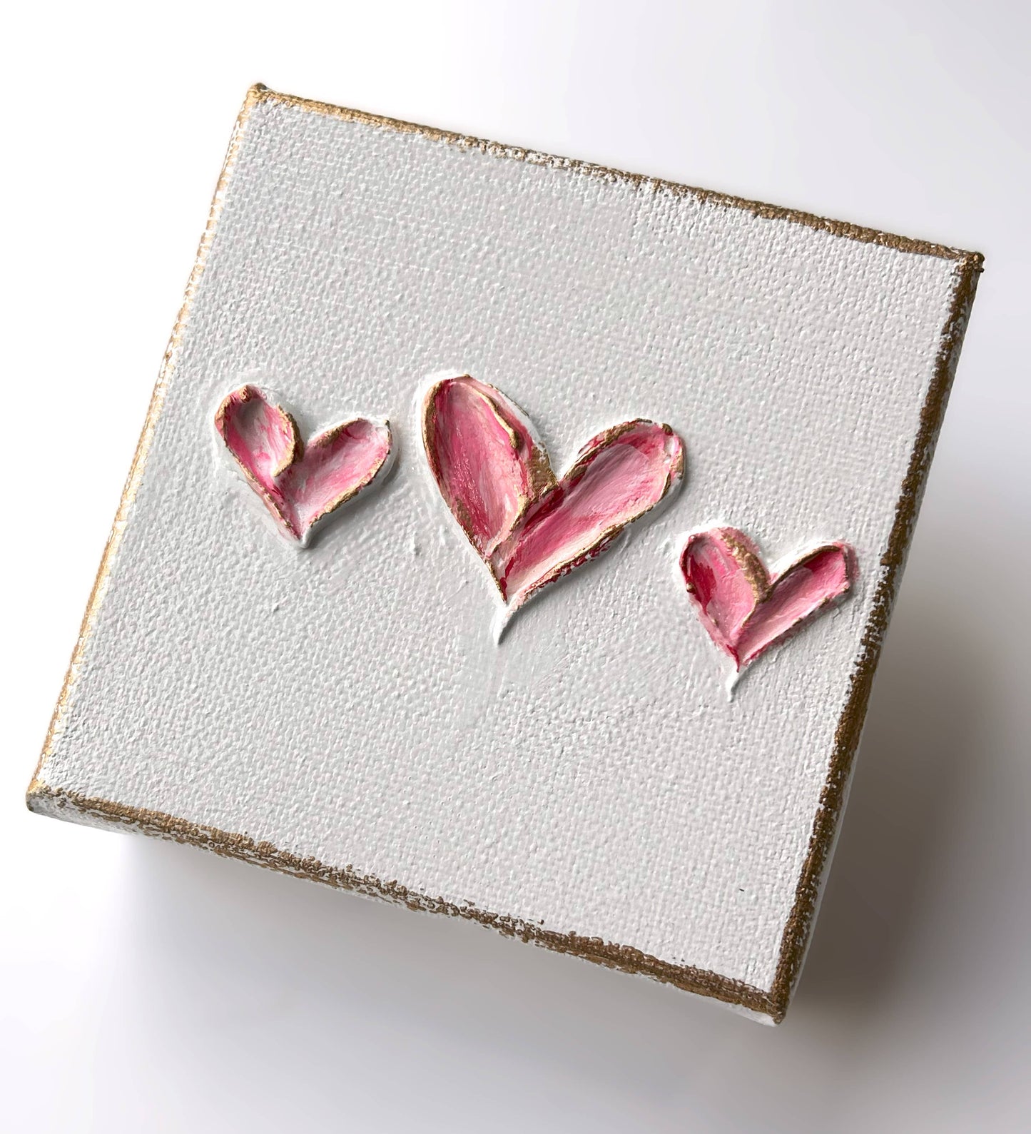 Coddiwomple Pink Tiny Heart Canvas 4x4