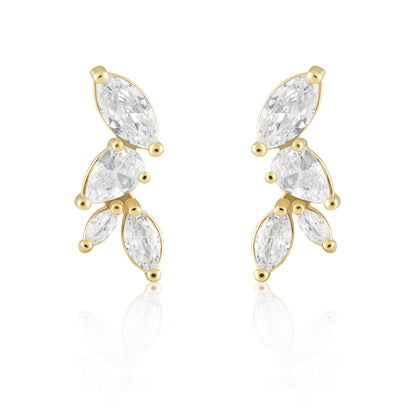 Constance Gold and Faux Diamond Stud Earring