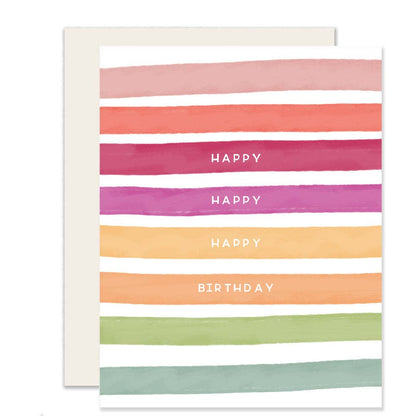 Happy Birthday Stripes Greeting Card