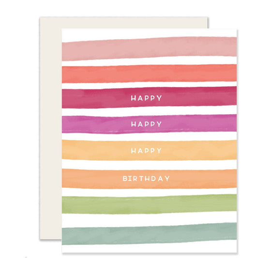 Happy Birthday Stripes Greeting Card