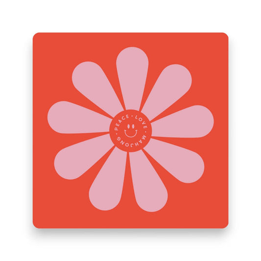 Peace Love Mahjong Mat | Flower Cherry Bloom