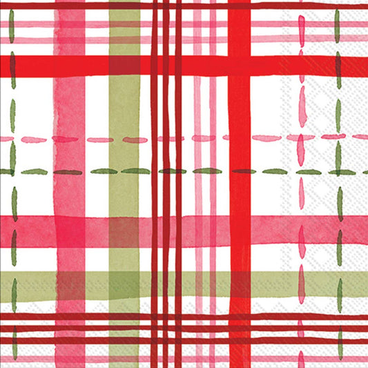 Merry Berry Plaid Paper Lunch Napkin