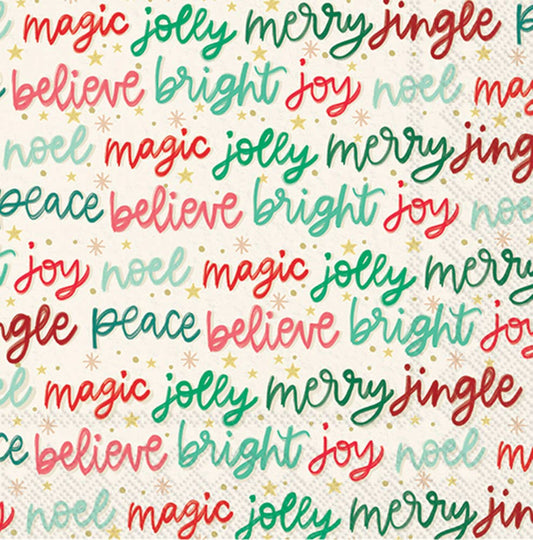 Holiday Magic Christmas Paper Cocktail Napkins