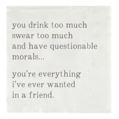 Questionable Paper Cocktail Napkins