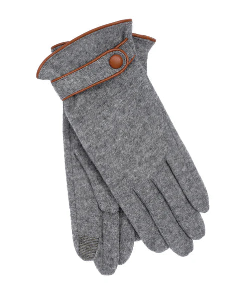 Belted Glove- Grey Heather