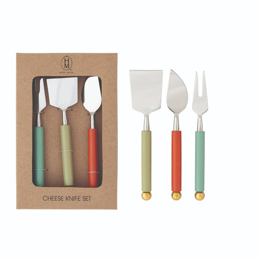 Stainless Steel Cheese Knives with Resin Handles