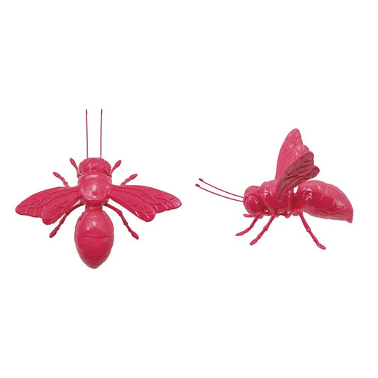 Pink Resin and Wire Bee
