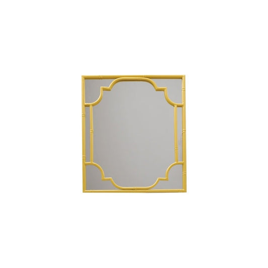Yellow Metal Framed Wall Mirror