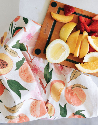 Peach Pattern Tea Towel