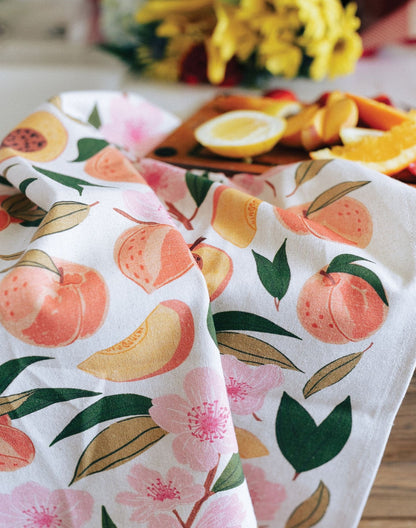 Peach Pattern Tea Towel