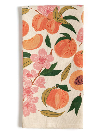 Peach Pattern Tea Towel