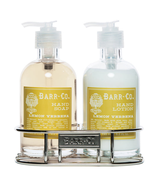 Barr-Co Lemon Verbena Lotion/Soap Caddy Duo