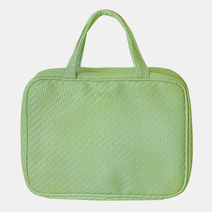 Tonic Herringbone Hanging Cosmetic Bag- Pistachio