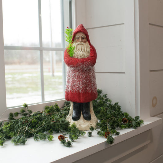 Red Shimmer Belsnickle Santa