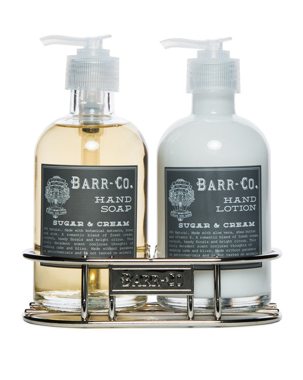 Barr-Co Sugar Cream Lotion/Soap Caddy Duo