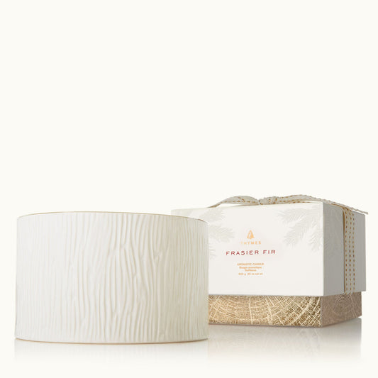Frasier Fir Gilded Ceramic Poured Candle- 3 wick