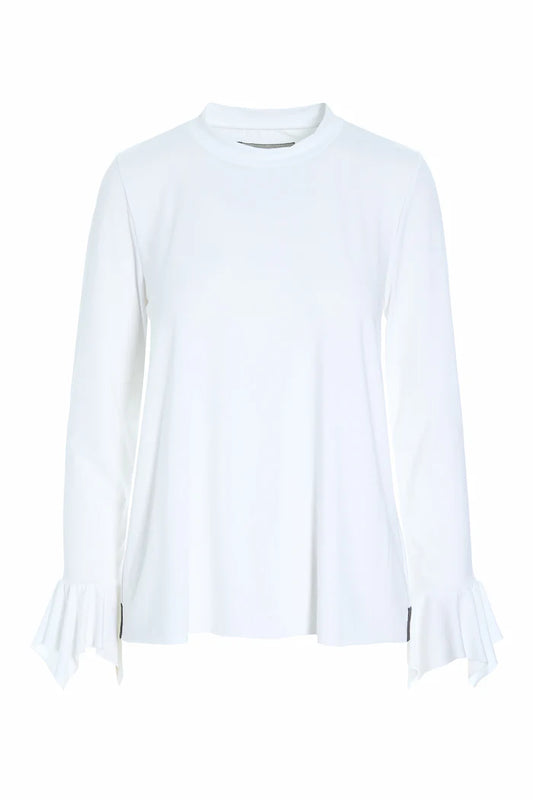 Henriette Steffensen White Top with Frilled Cuff