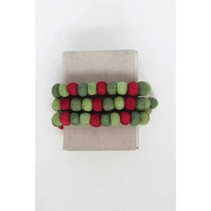 72" Wool Felt Ball Garland- Various Styles
