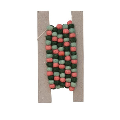 72" Wool Felt Ball Garland- Various Styles