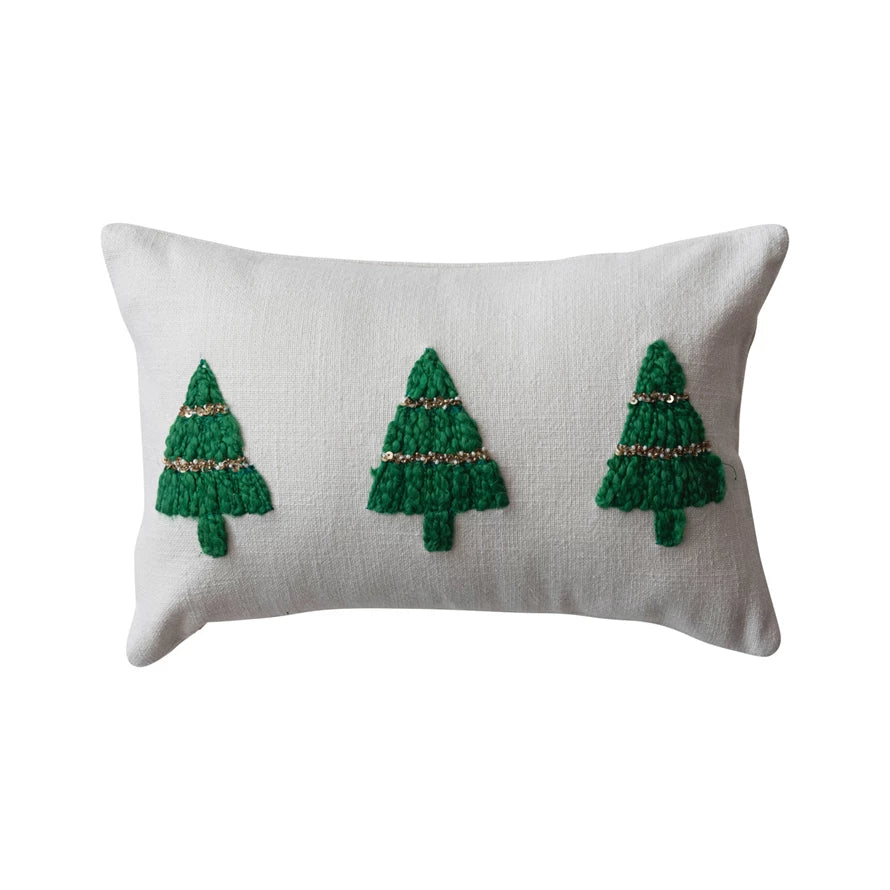 Evergreen Tree Lumbar Pillow