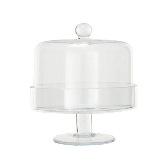 Glass Pedestal with Cloche