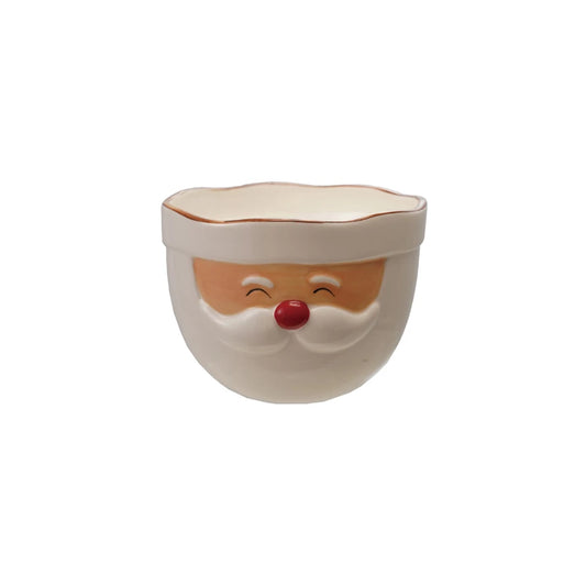 Stoneware Santa Head Shaped Mixing Bowl